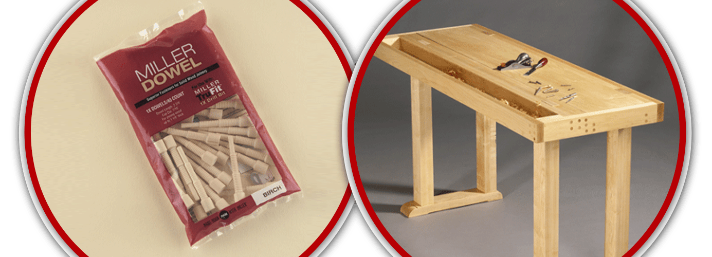 40 ea. 1X Miller Dowels - Birch and Table