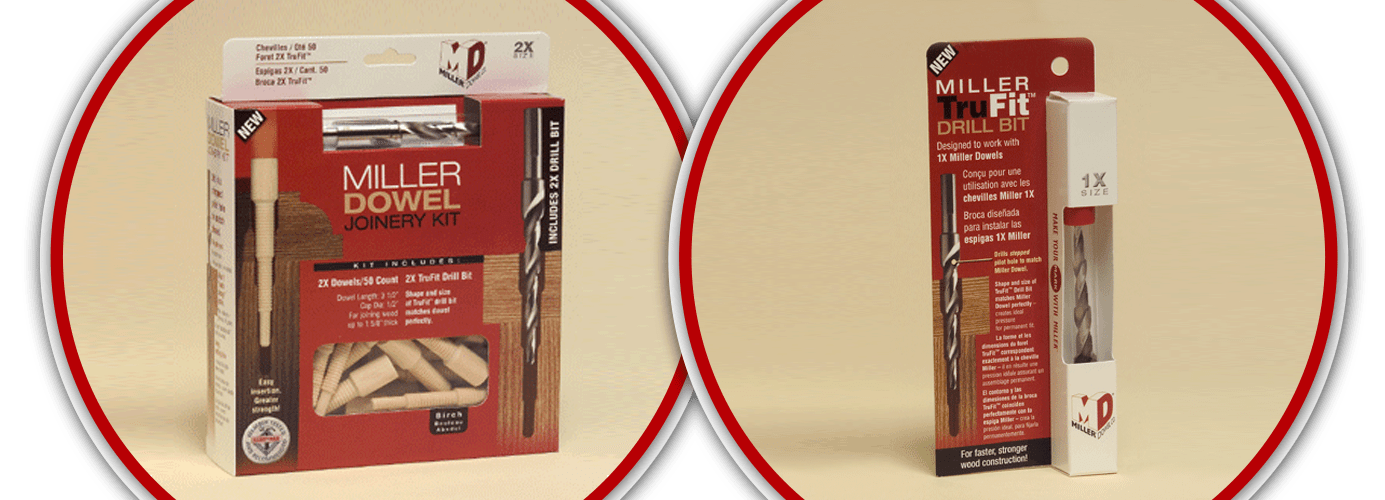 Mini-X Miller Dowel Joinery Kit and 2X Miller TruFit Drill Bit