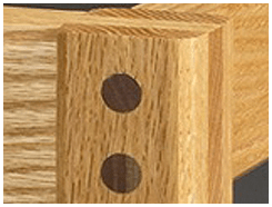 Woodworking Project with Dark Dowels